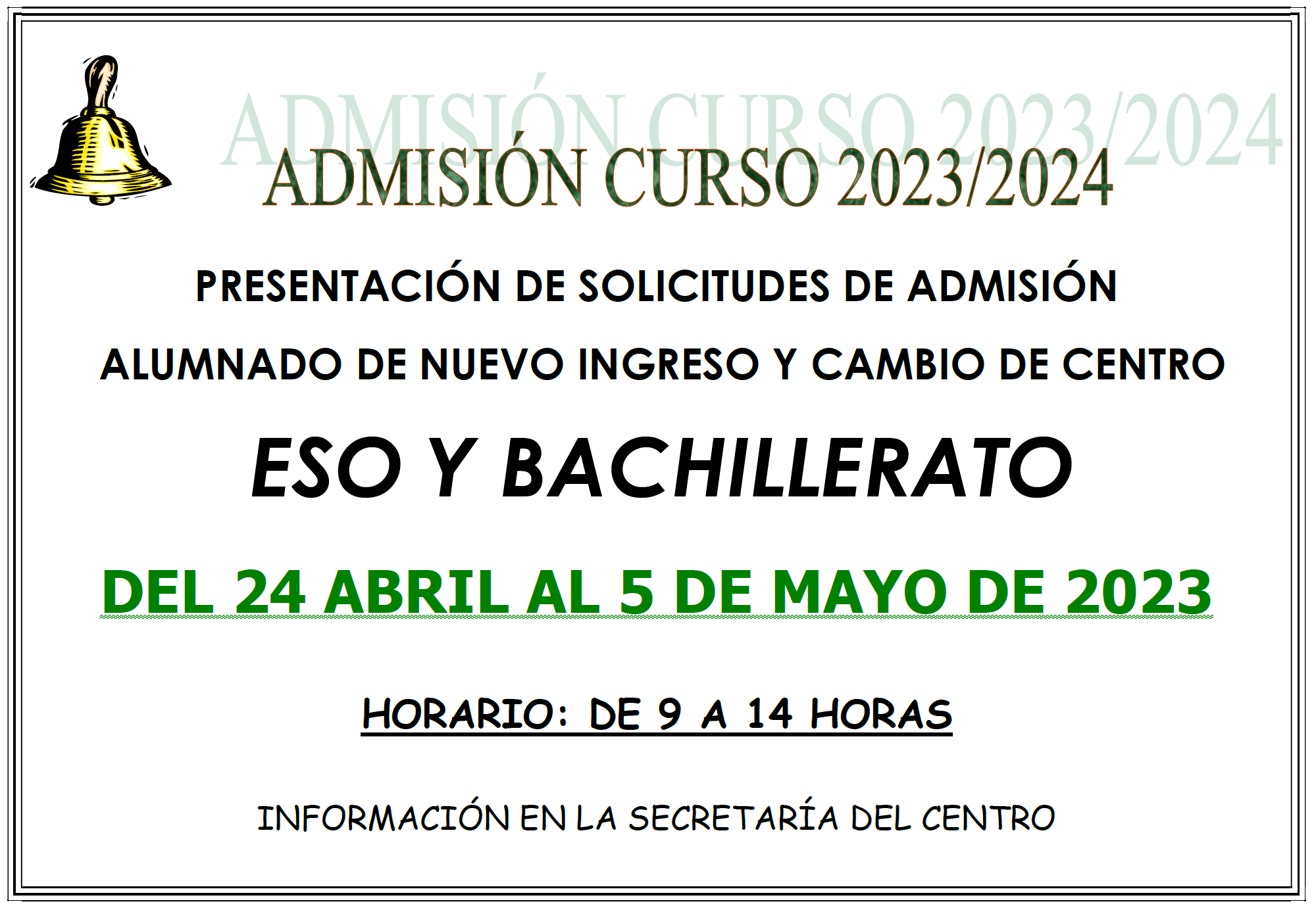 CARTELADMISIONESOYBACH 2023 2024